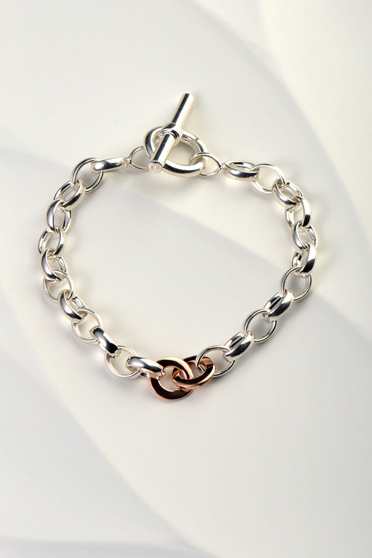 Rose gold t bar on sale bracelet