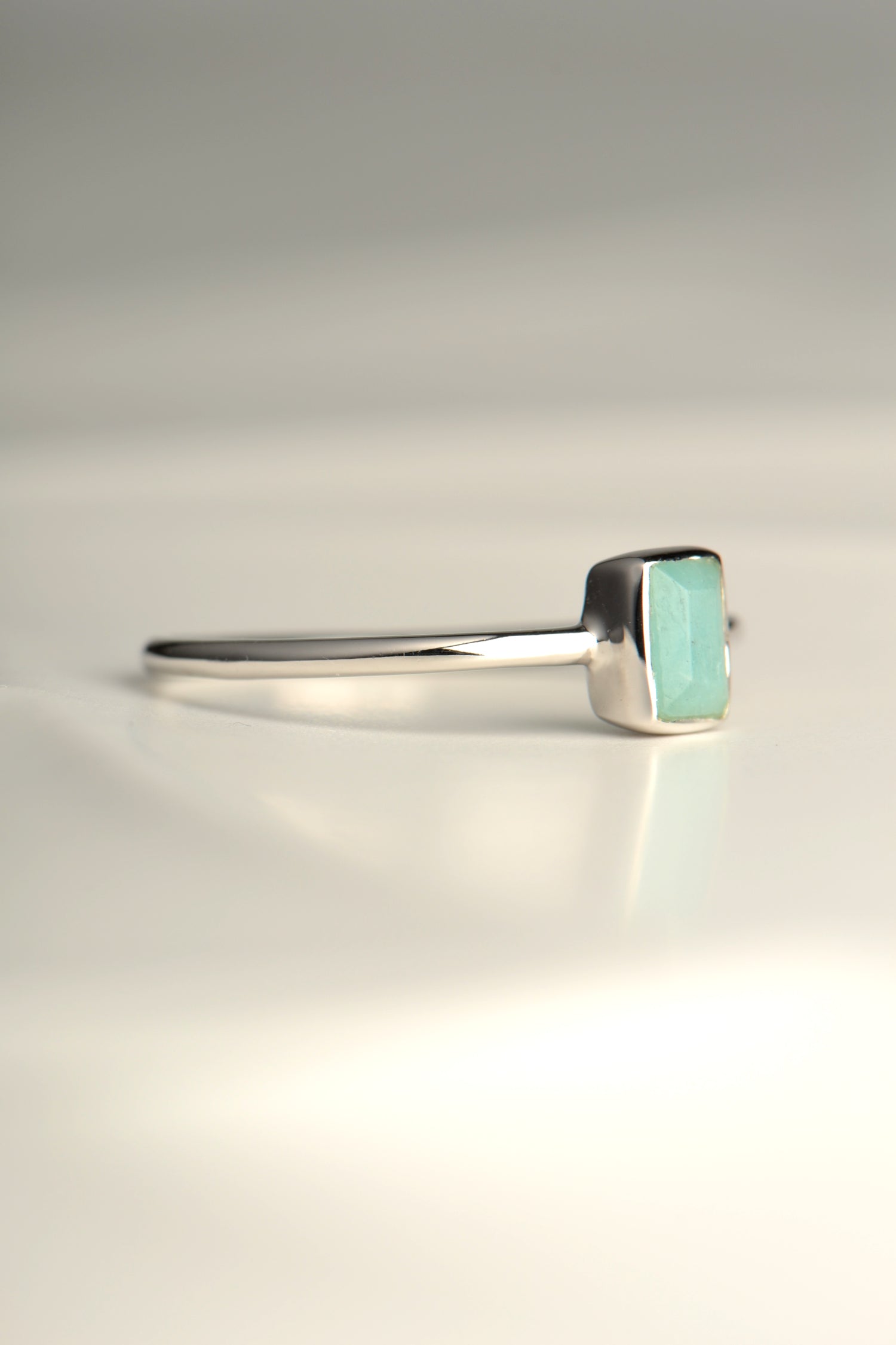 designer amazonite turquoise ring that can be worn alone or stacked - Jorge Revilla