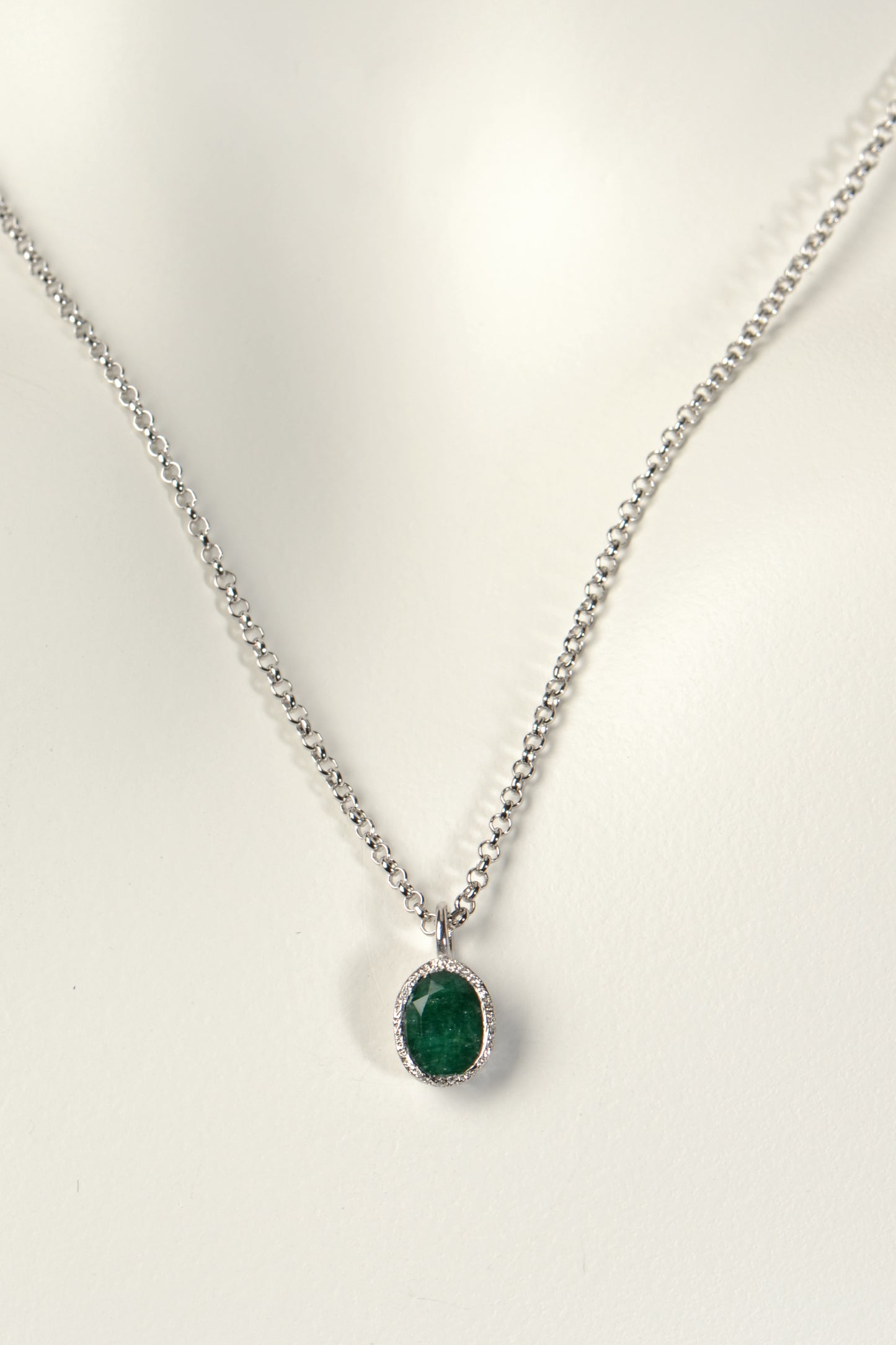 Designer Emerald Birthstone Necklace For May