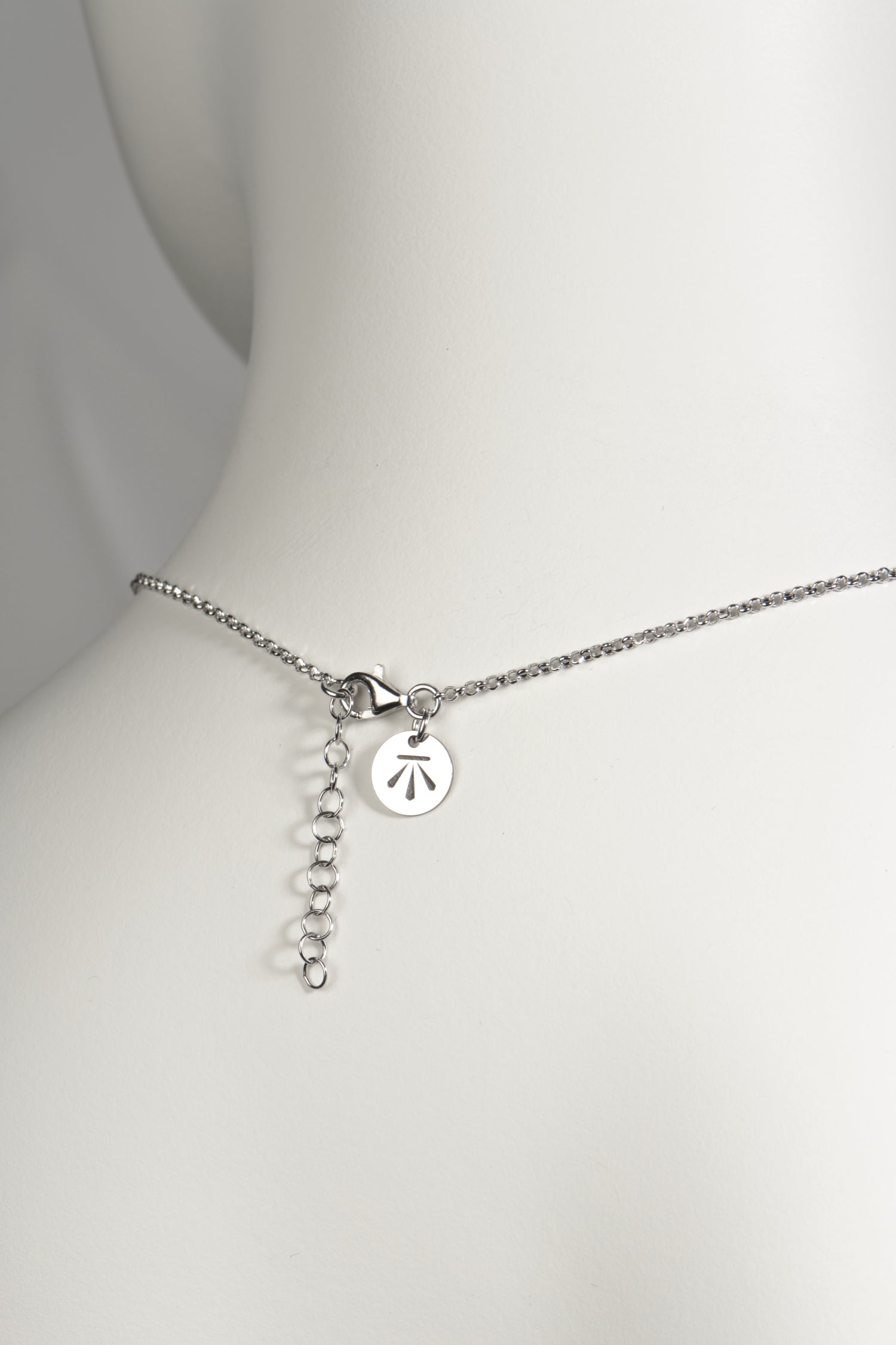 adjustable silver designer necklace