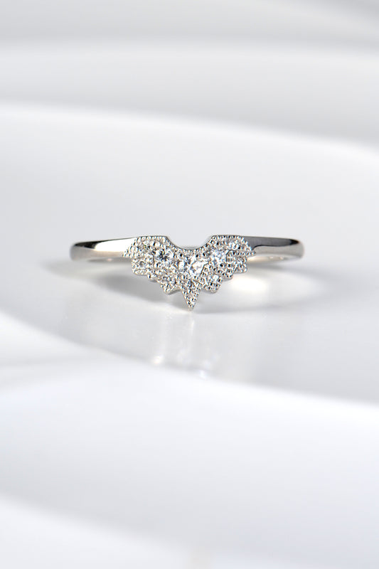 platinum and diamond wedding ring inspired by art deco style starburst handmade in the UK