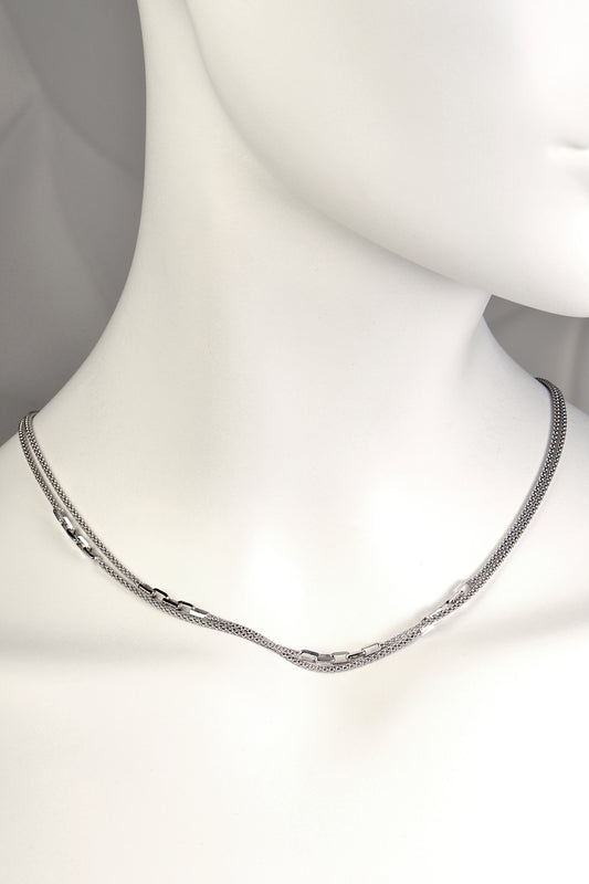 modern layered silver chain link necklace - Christine Sadler