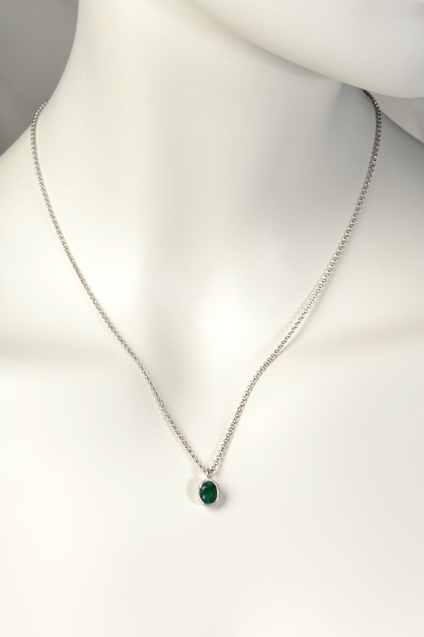 Designer Emerald Birthstone Necklace For May