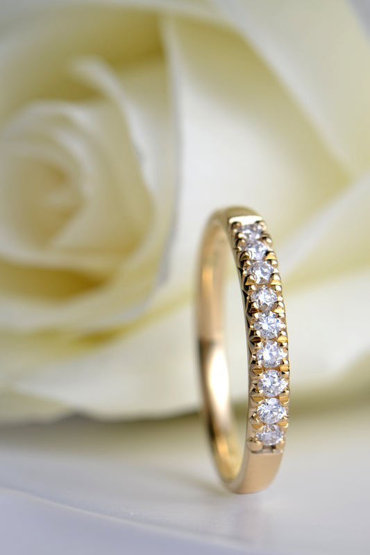 Modern Gold Diamond Band