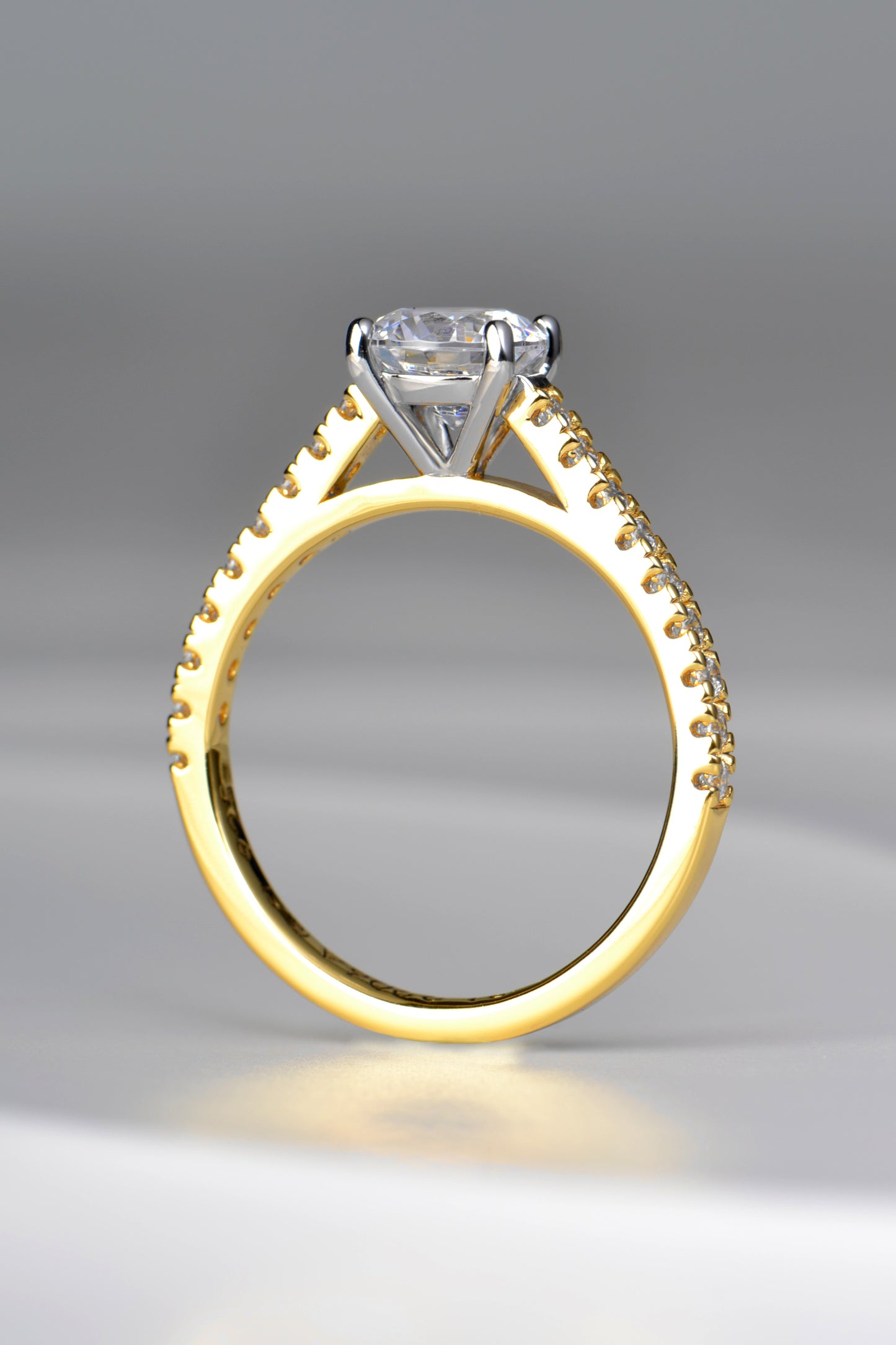 Gold And Platinum Diamond Engagement Ring