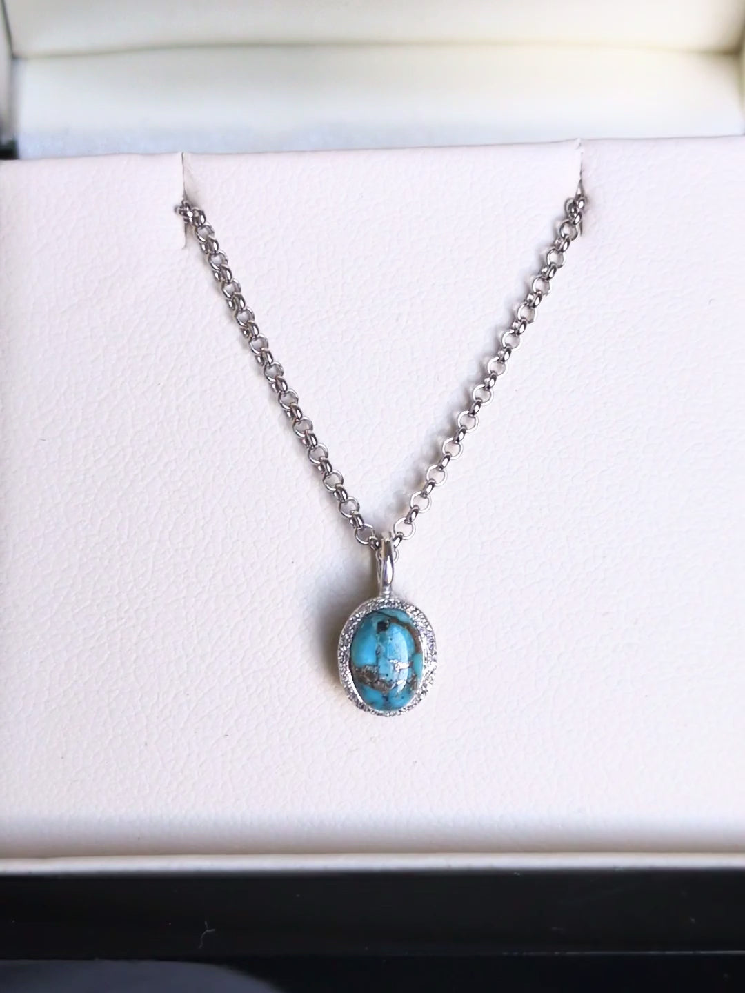 silver turquoise designer necklace