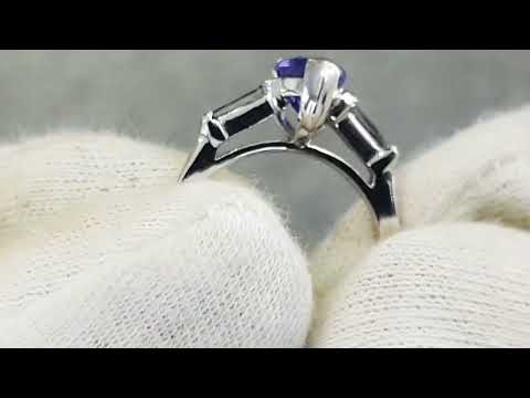 one of a kind tanzanite and diamond engagement ring by jewellery designer Christine Sadler