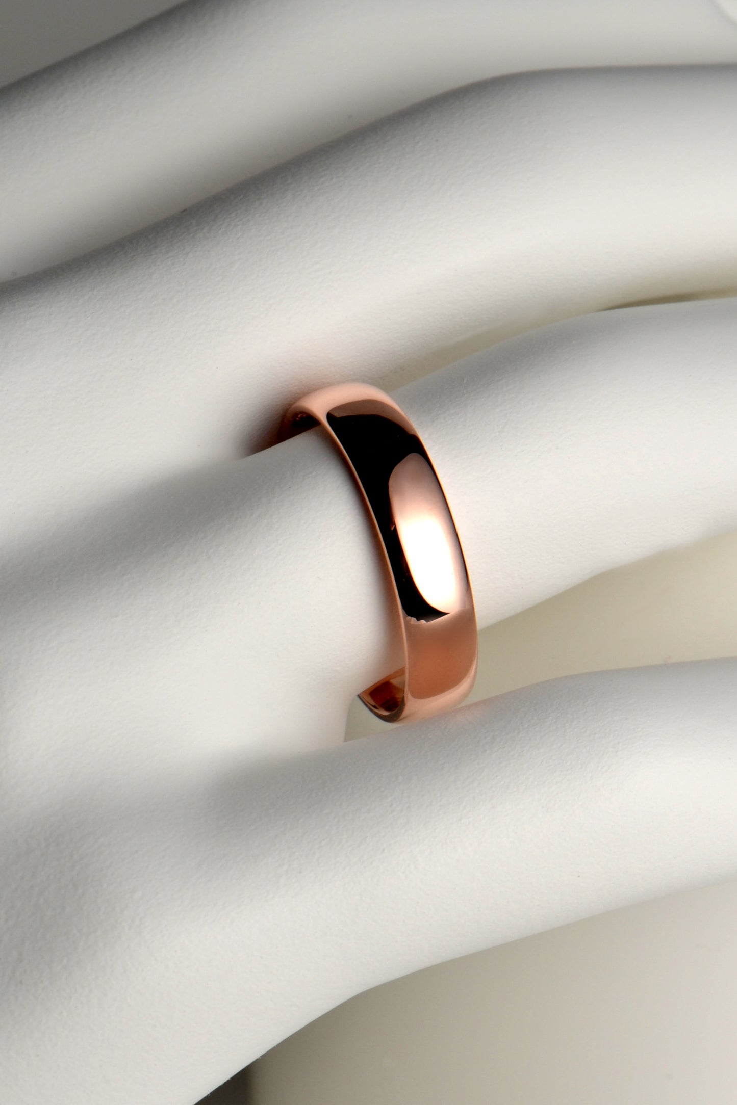 simple rose gold wedding ring for a man, made in the UK