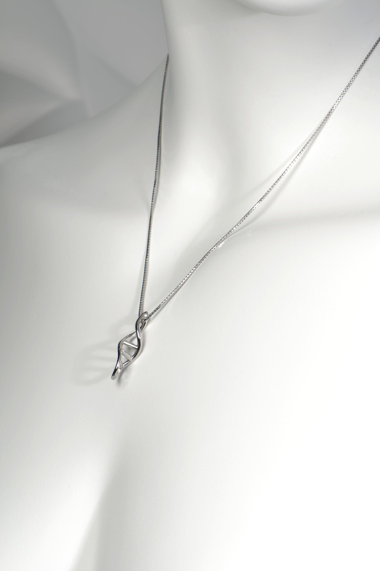 designer silver dna twisted ladder pendant, exclusive to jewellery designer Christine Sadler