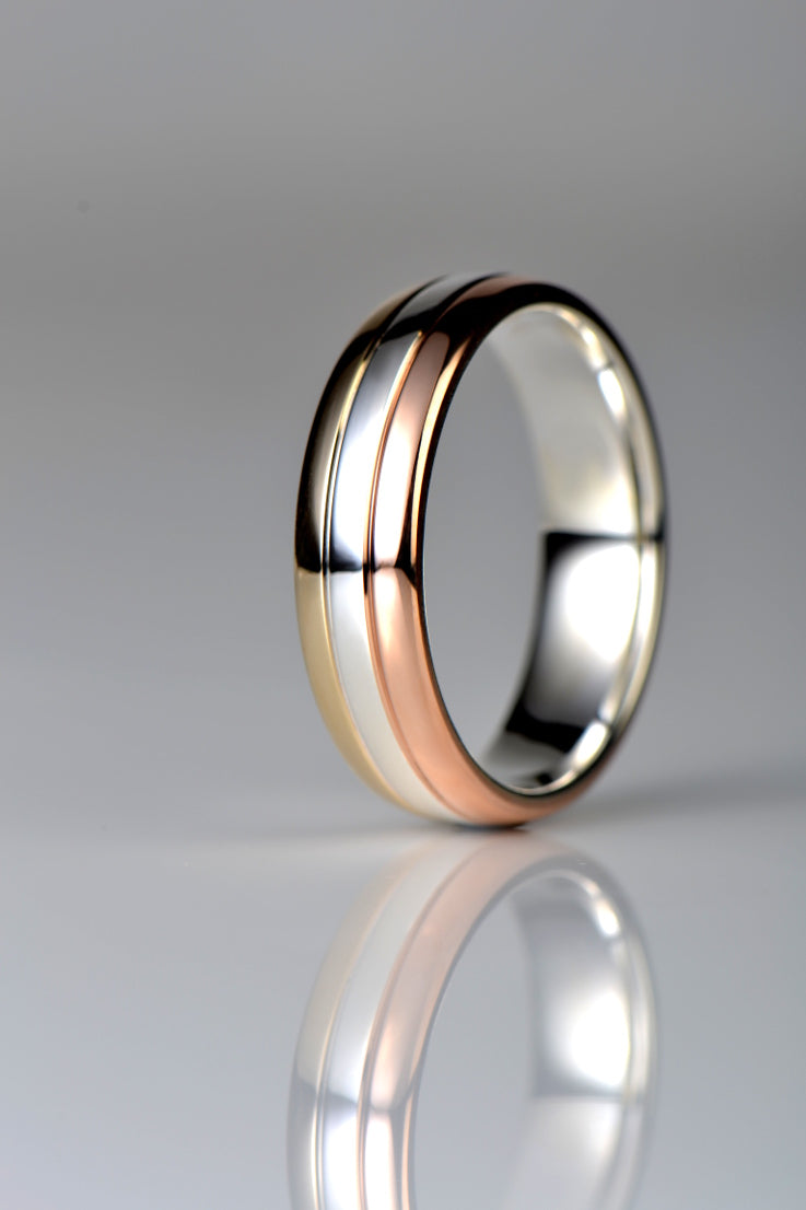 Affordable rose gold shops wedding bands